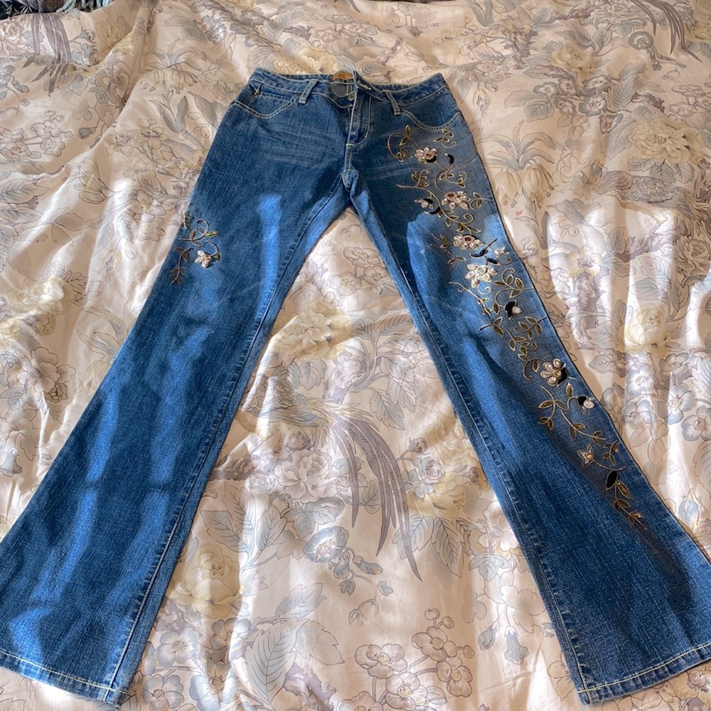 Vintage An for Me Y2K Embroidered low rise jeans